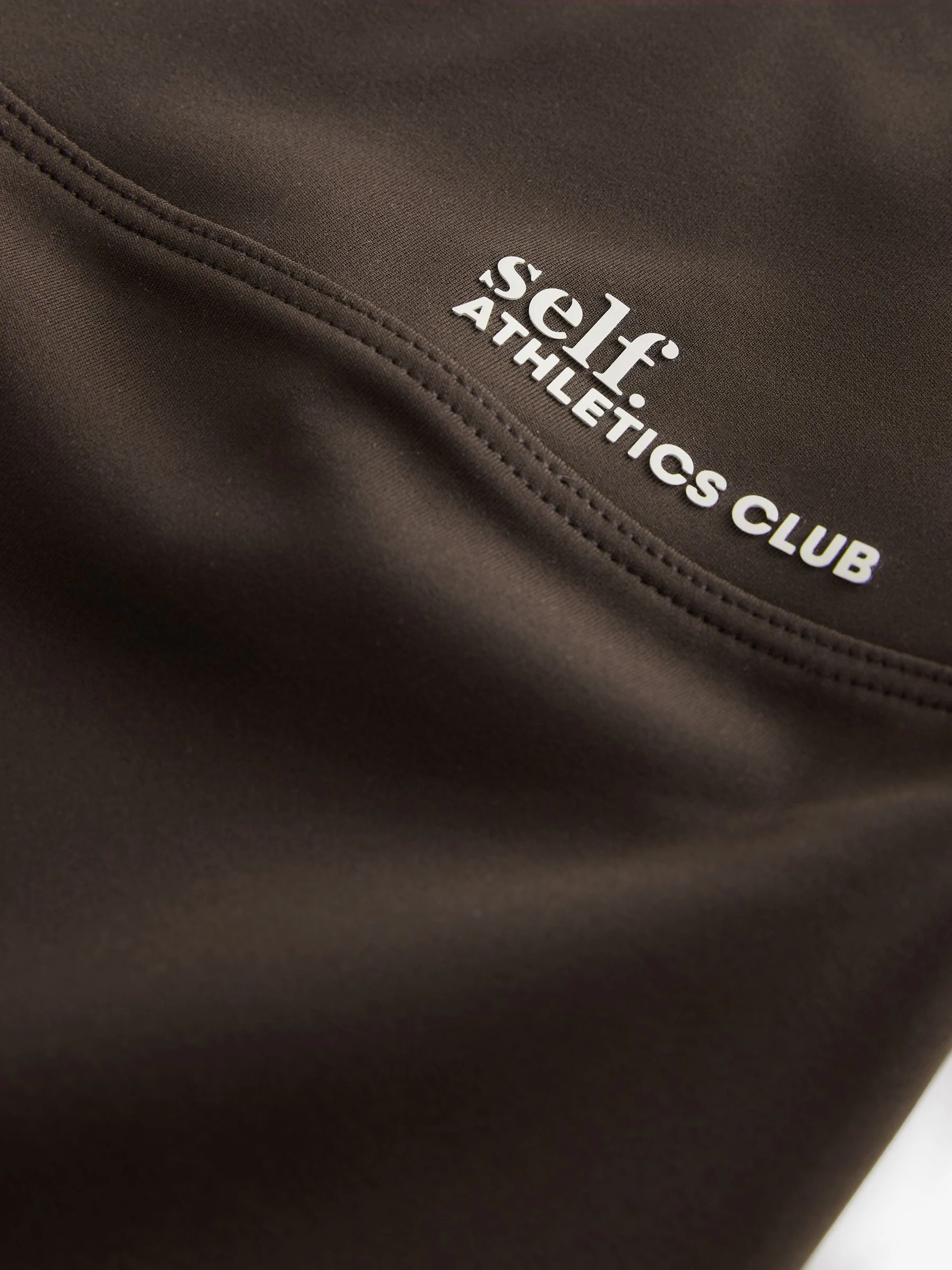 Chocoladebruin - self. Legging met hoge taille