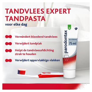 Parodontax Whitening Tandpasta - dagelijkse tandpasta tegen bloedend tandvlees 75ML