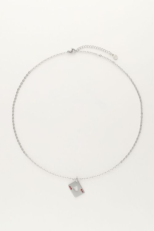 Minimalistische ketting met speelkaart