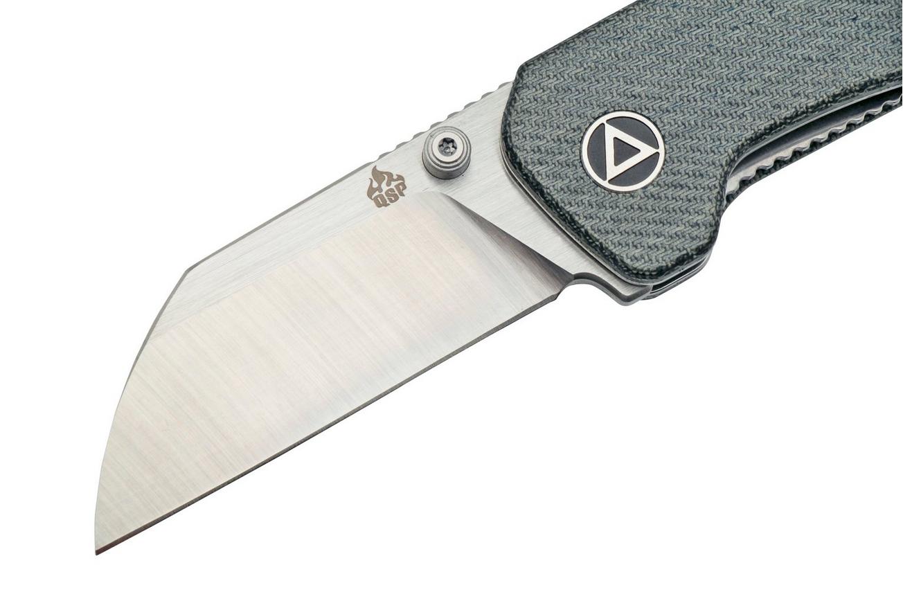 QSP Knife Penguin Mini QS130XS-B, Satin 14C28N, Denim Micarta zakmes