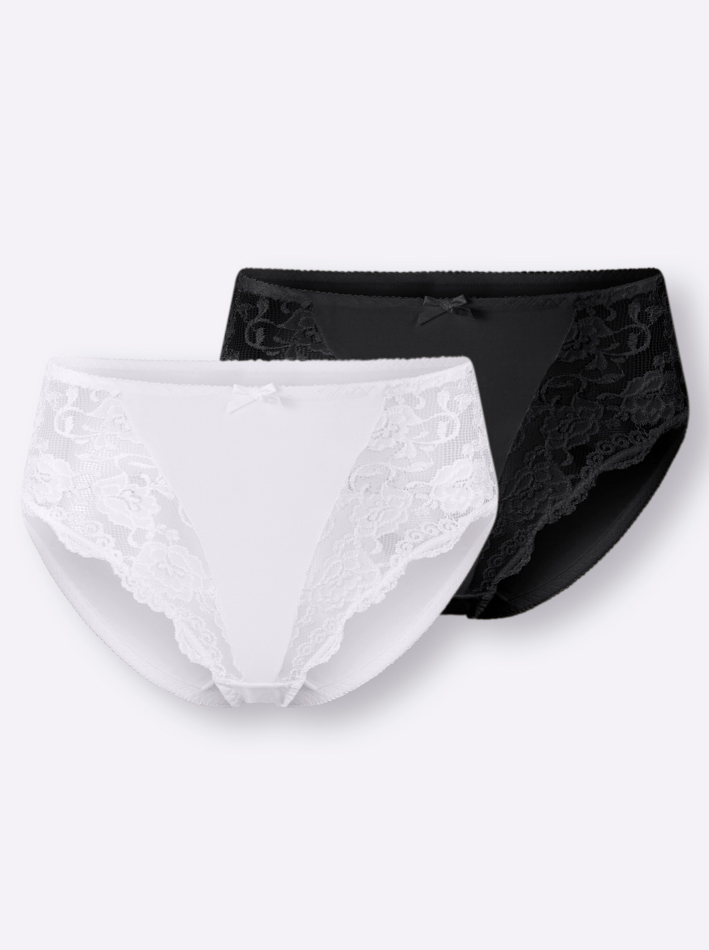 Sassa Slip in weiß + schwarz