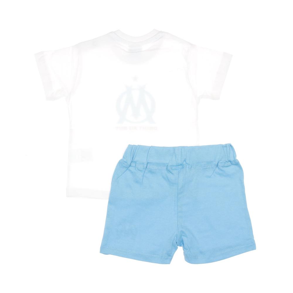 OM OM Ensemble Blanc/Bleu Bébé