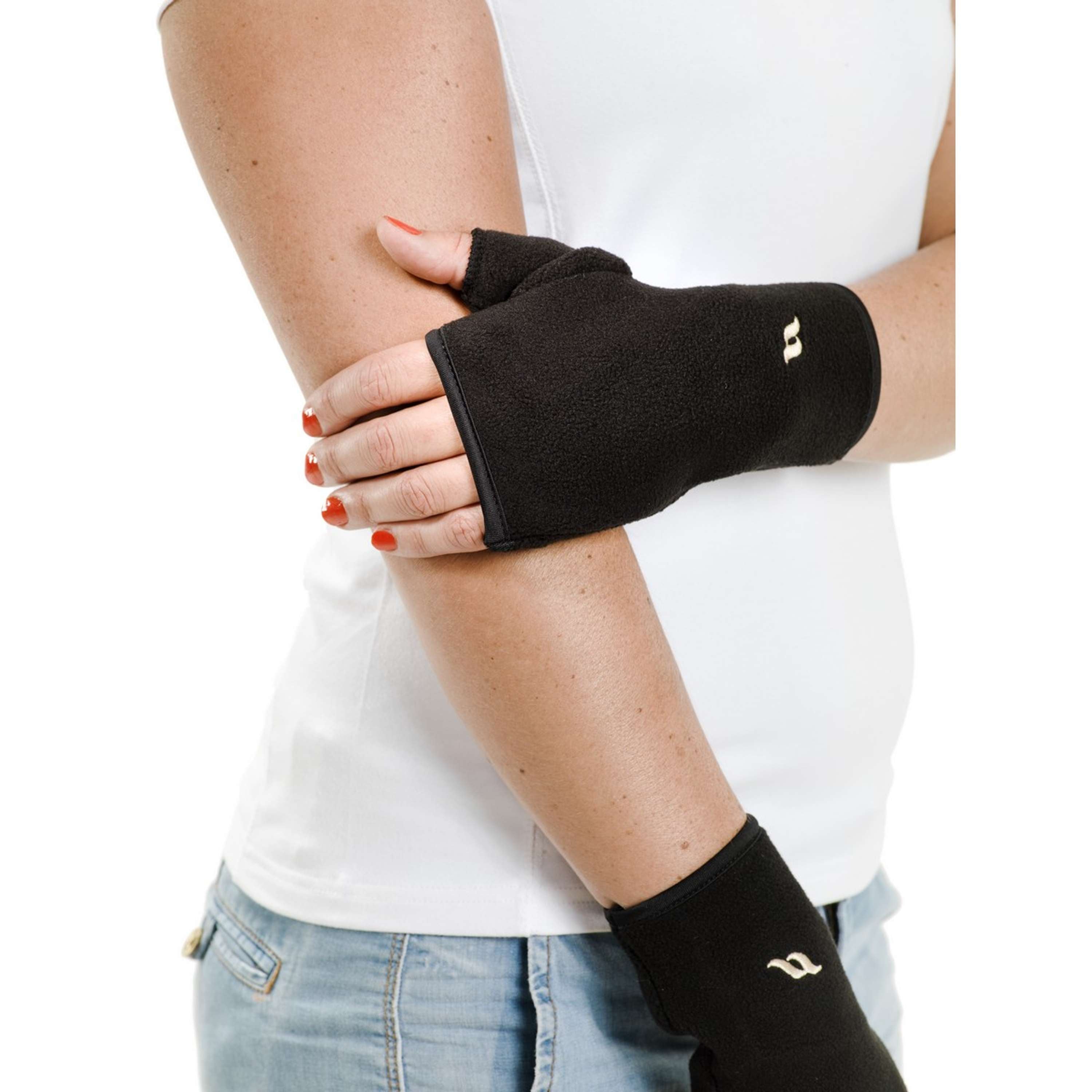 Back on Track Fleece Rijhandschoenen zonder Vingers Zwart