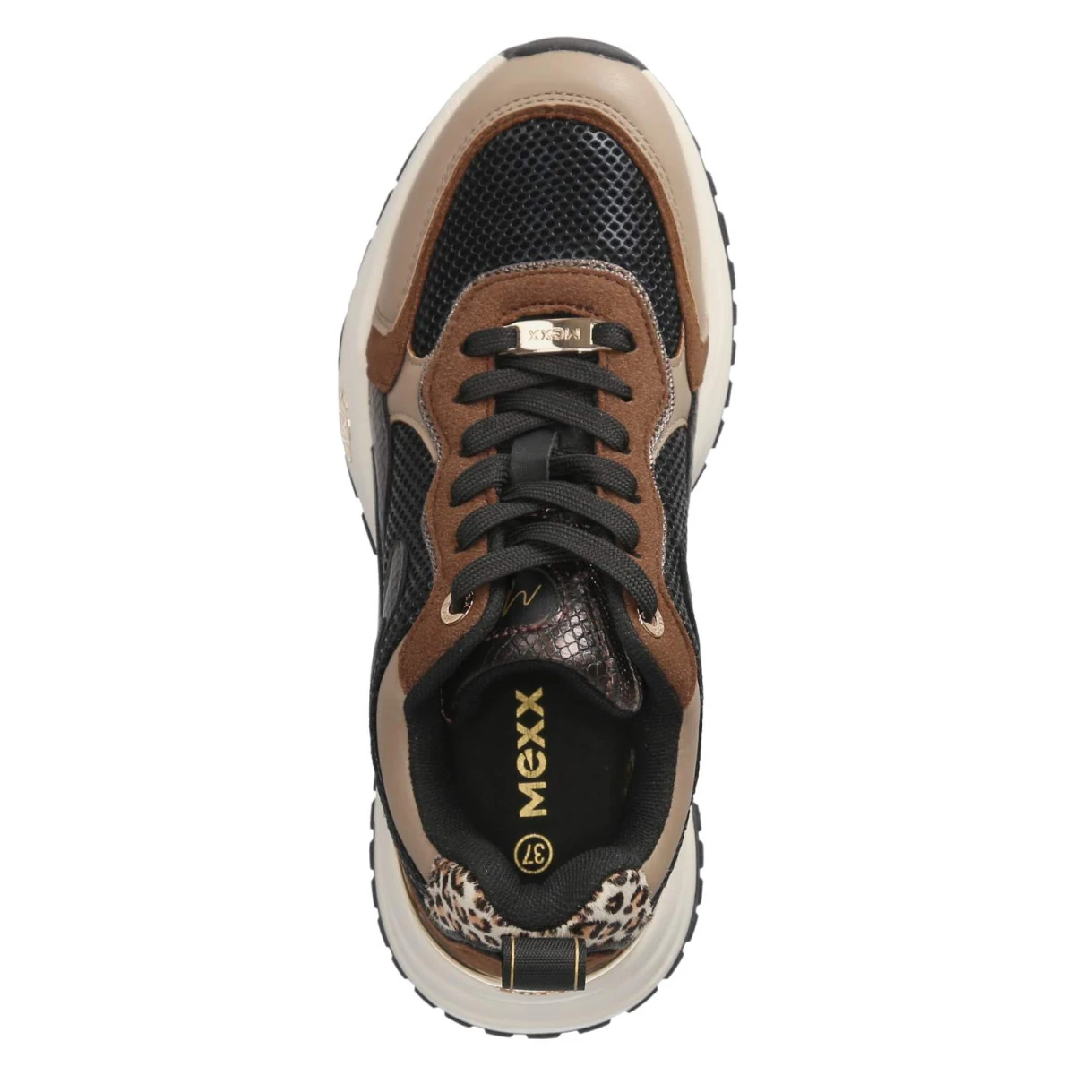 MexxLow Sneaker PALM ORA - taupe/black