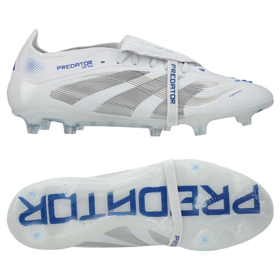 adidas Predator Elite Fold-over Tongue FG Polar Victory - Blanc/Argenté/Bleu