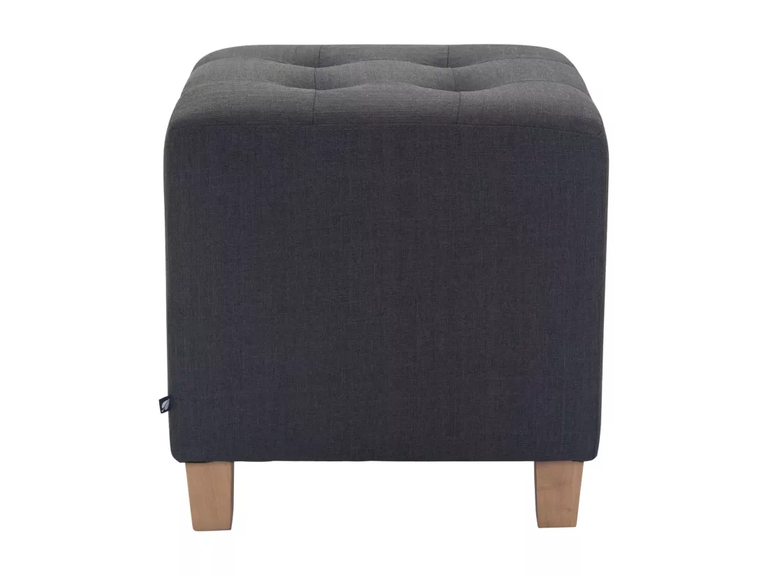 Tabouret - Tissu & Bois - Gris foncé - Pharao
