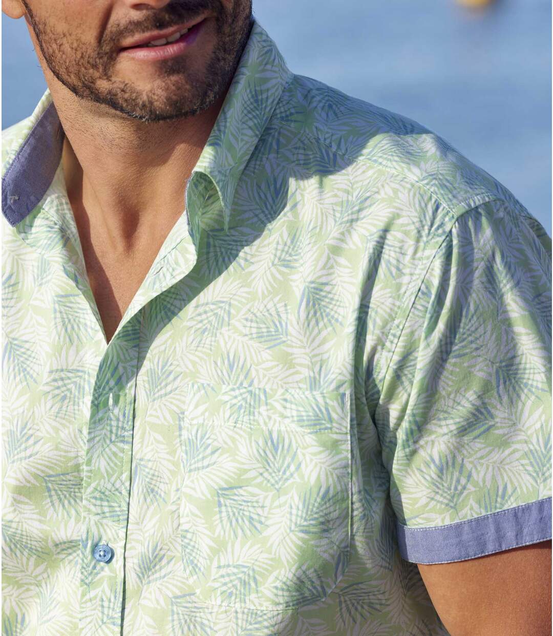 Chemise Hawaïenne à Motifs Palmiers