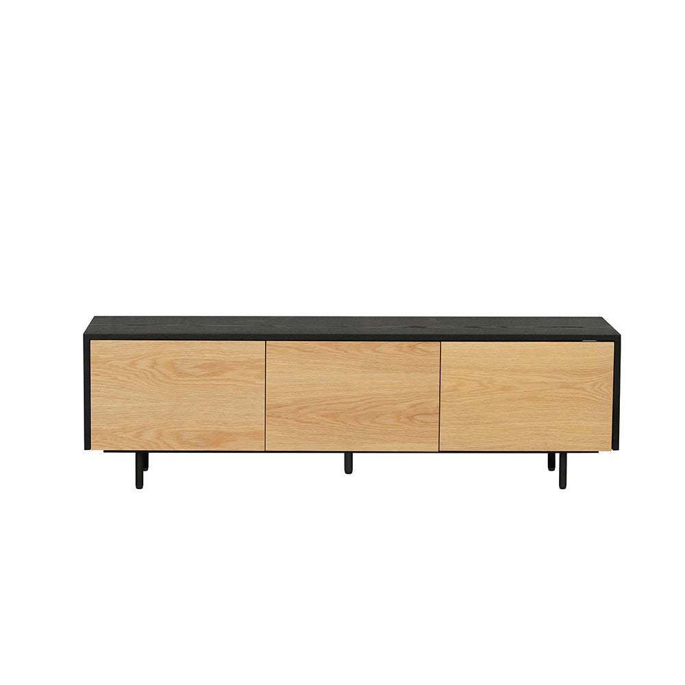 Bronx71 Tv-meubel Thomas zwart|blank eiken 150 cm