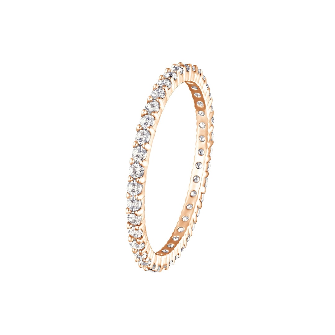 Swarovski Vittore Mémoire Ring, weiss, rosé vergoldet