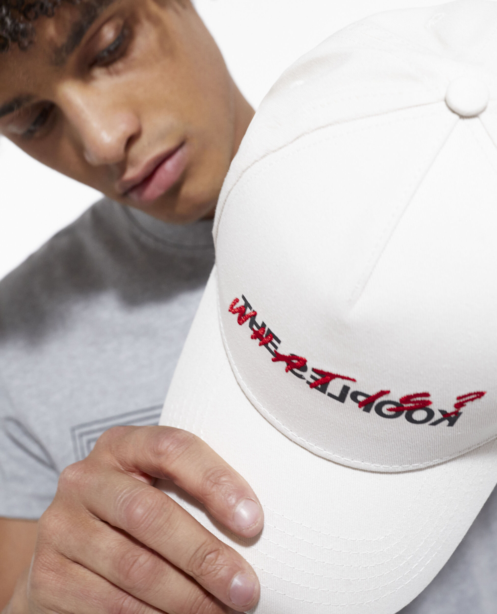 Casquette coton écrue broderie What is