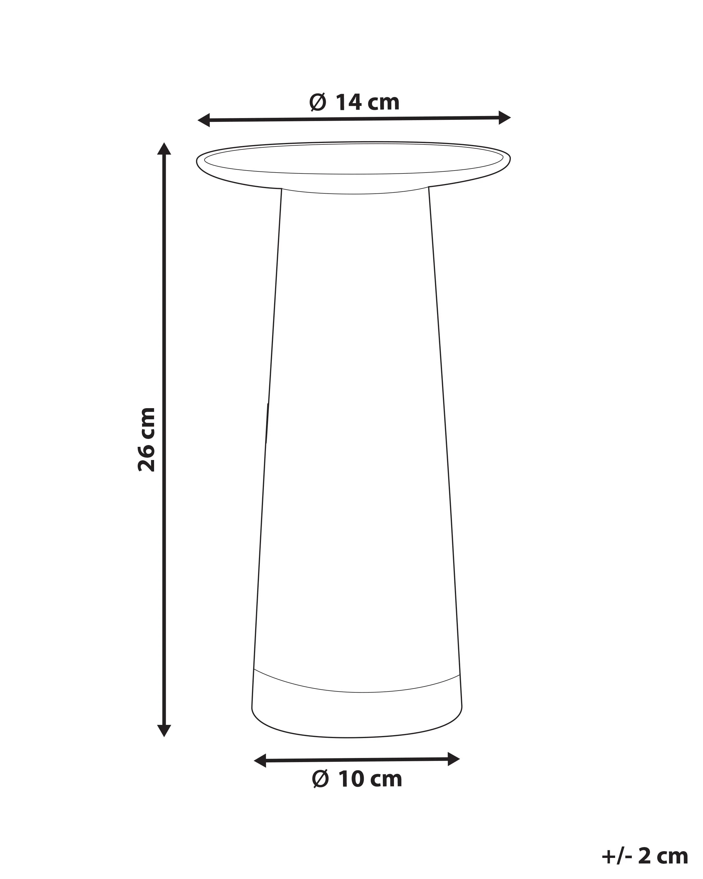 Bloemenvaas MANNA Glas 26 cm Transparant