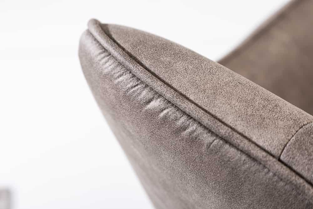 Exklusiver Design Stuhl LOFT Microfaser vintage taupe mit Armlehne