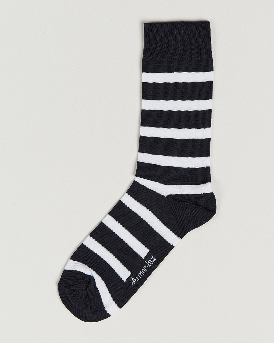 Armor-lux Loer Stripe Sock Rich Navy/White