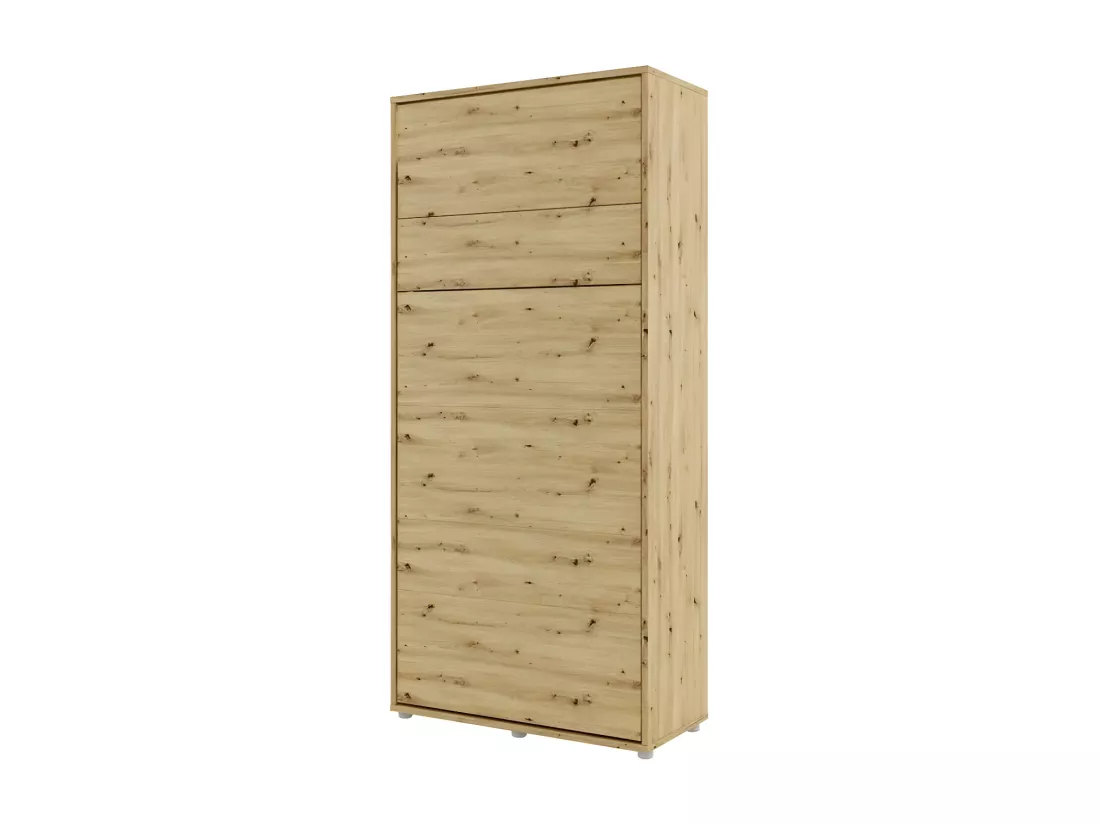 Lenart Lit escamotable MATELAS inclus Vertical 90x200cm Chêne artisan Lit Rabattable