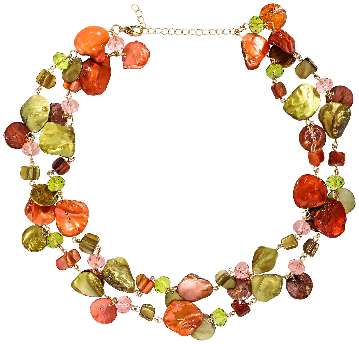 Layering Kette - Orange Shells
