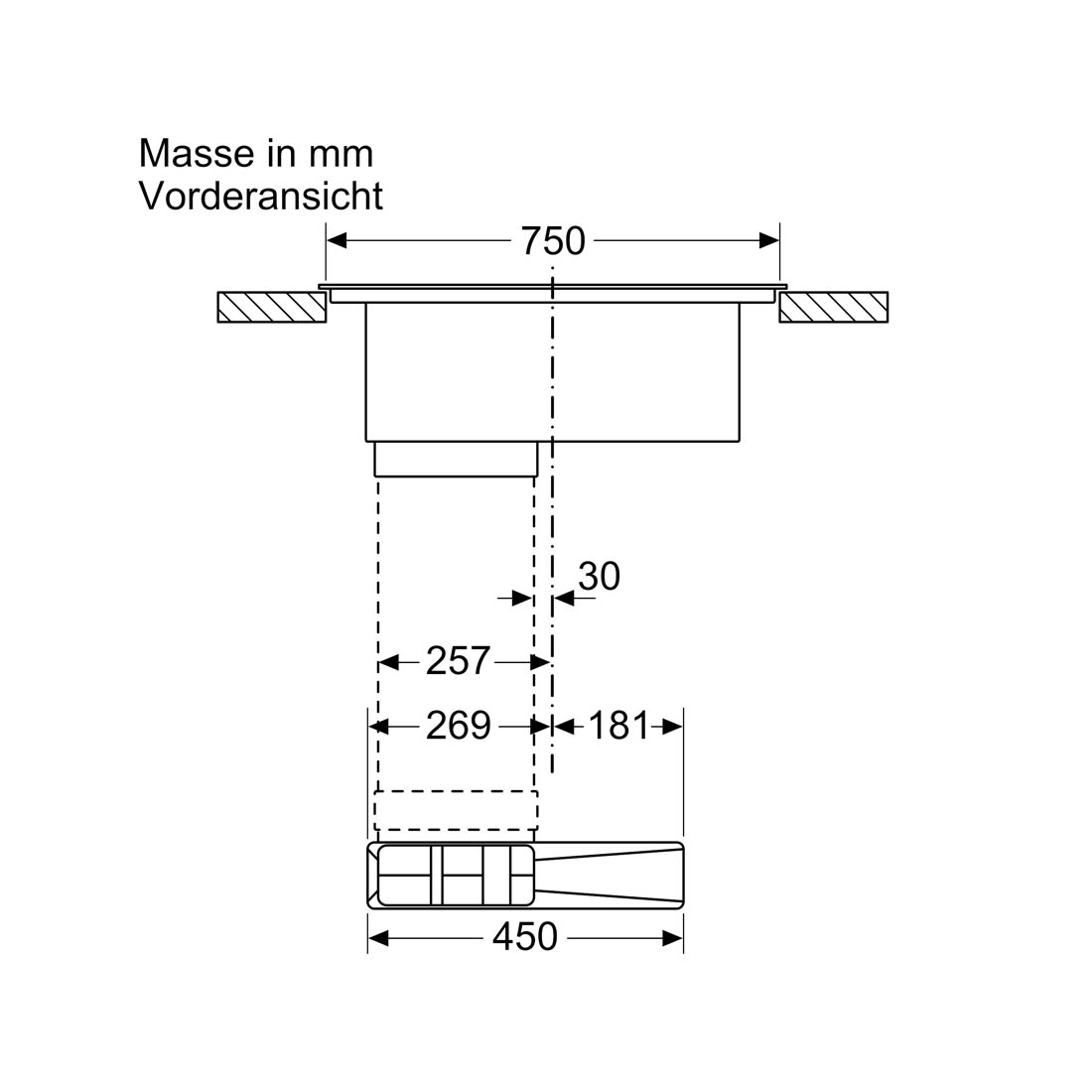 Bosch PVS811B16E Induktionskochfeld Rahmenlos mit integriertem Dunstabzug 80cm