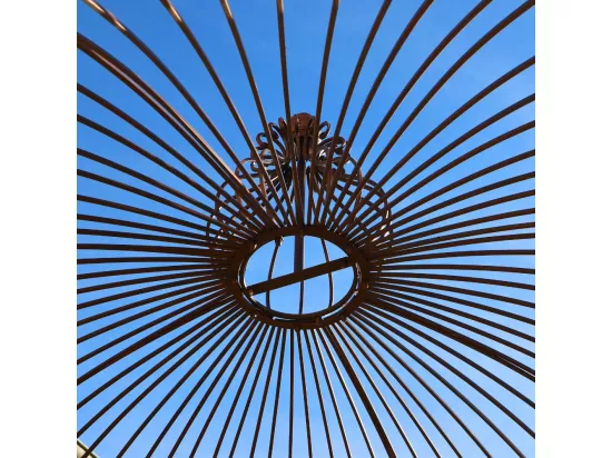 Gloriette pergola tonnelle kiosque abri jardin fer marron 300x368 cm