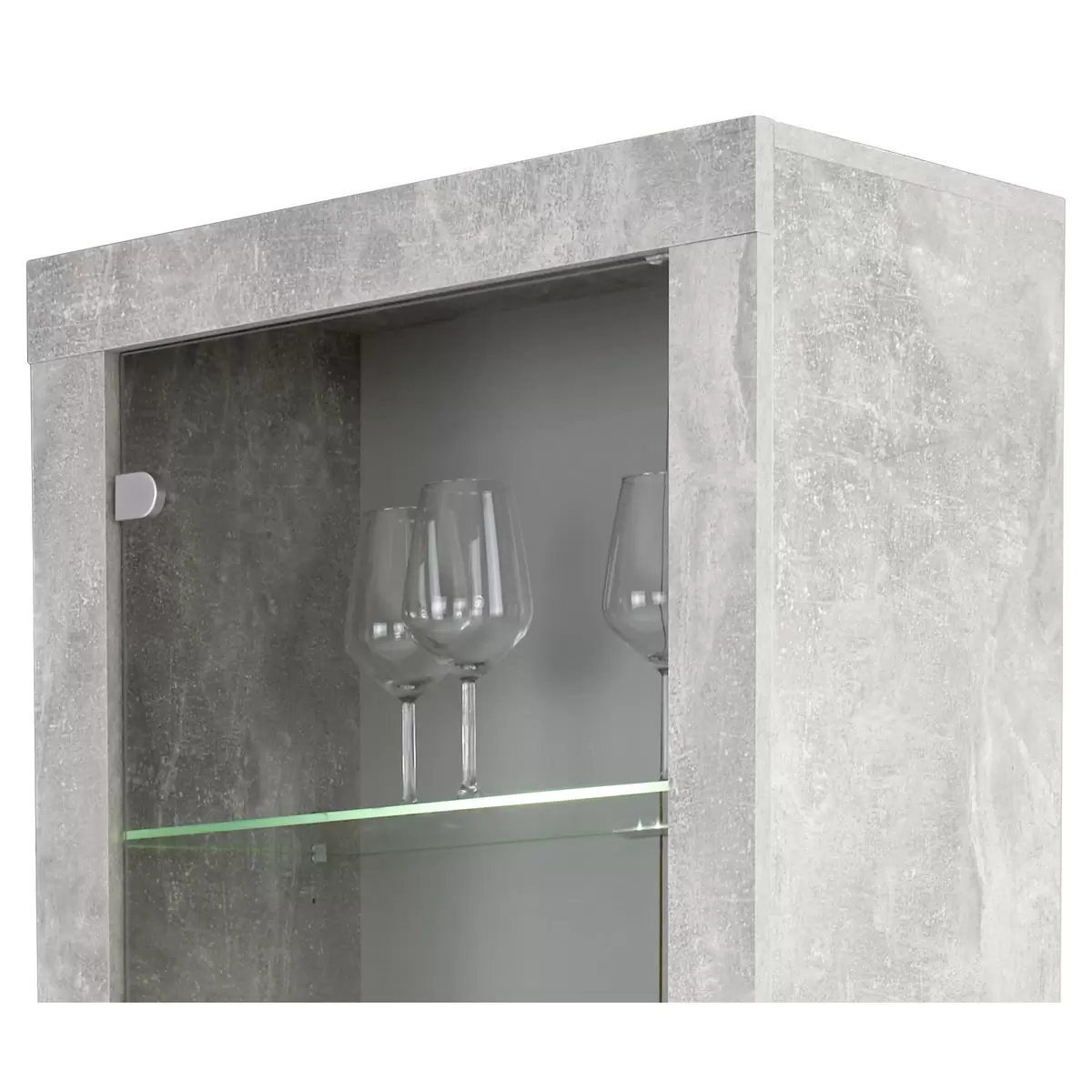 Vitrine Malta weiss,Betonoptik