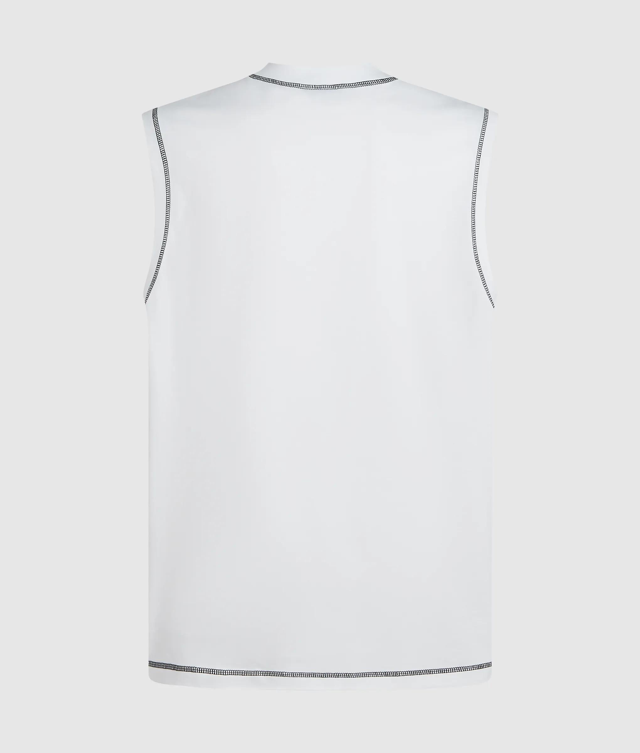 Relaxte tanktop met contrasterende steek