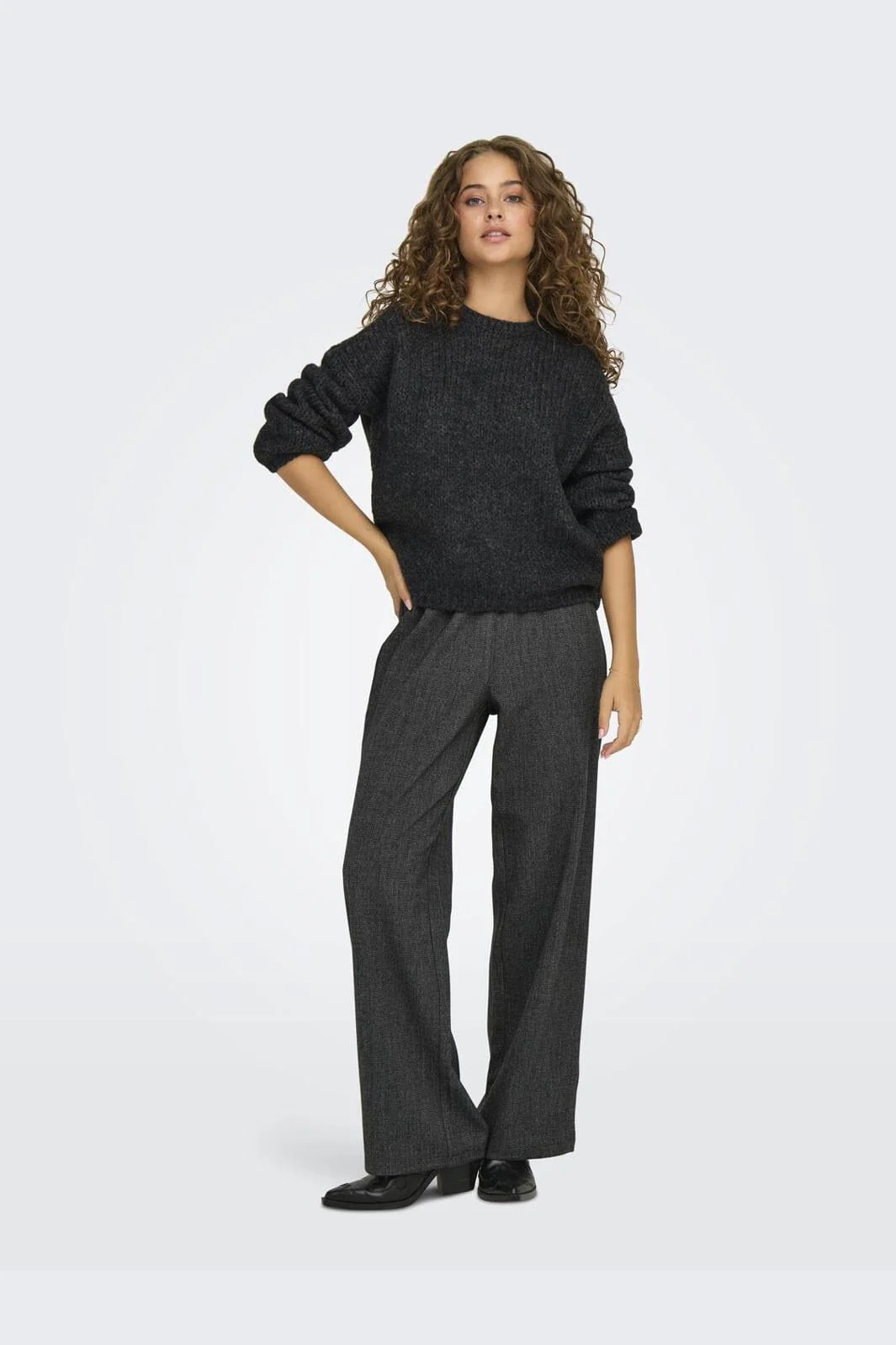 Only Onljackie Ls Pullover Knt 4552785 dark grey melange
