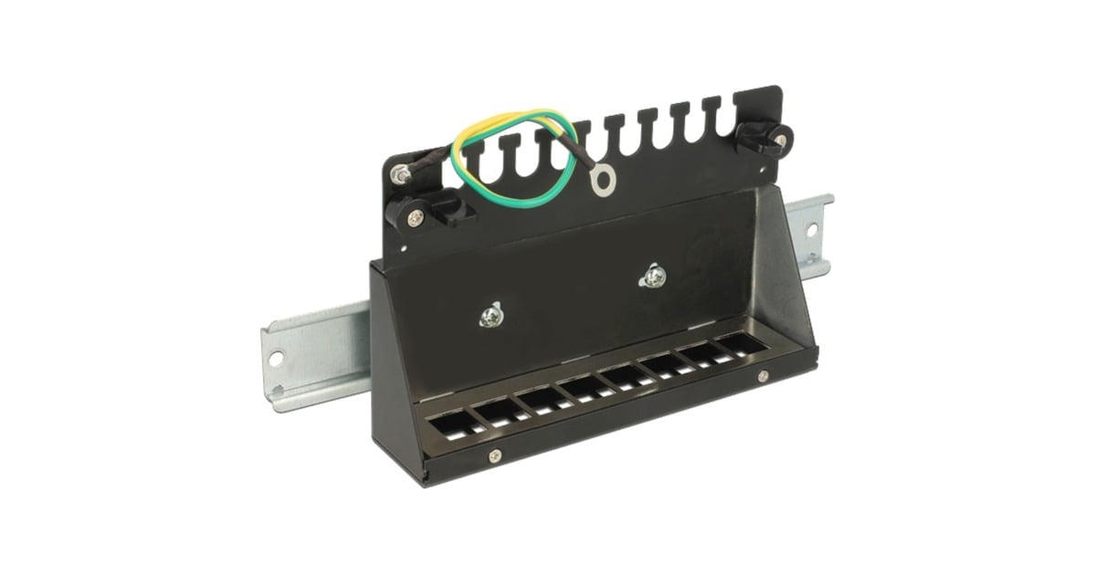 DeLOCKKeystone Desktop Patch Panel 8 Port patchpaneel  (Zwart, 43338)