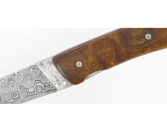 L08 Damas Loupe de Bois de Fer d'Arizona Couteau de Poche par Perceval
