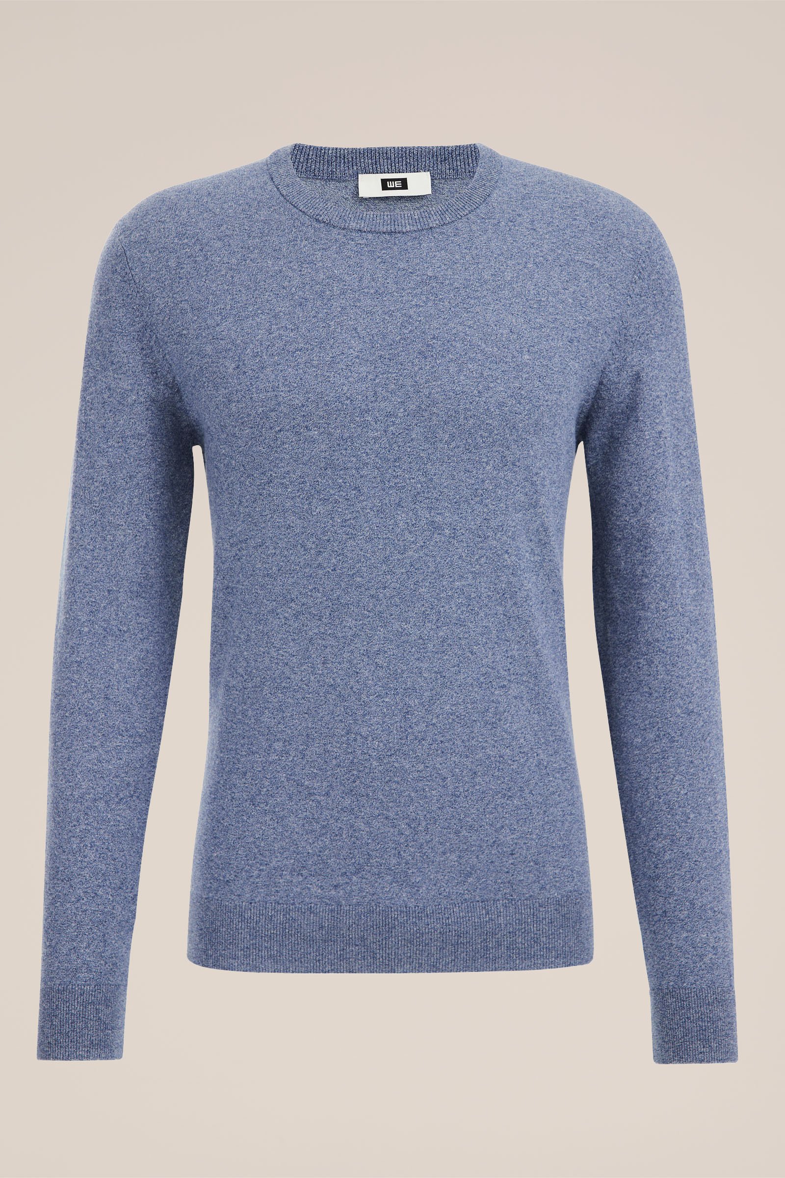 fijngebreide trui van katoenmix Fundamentals Felblauw