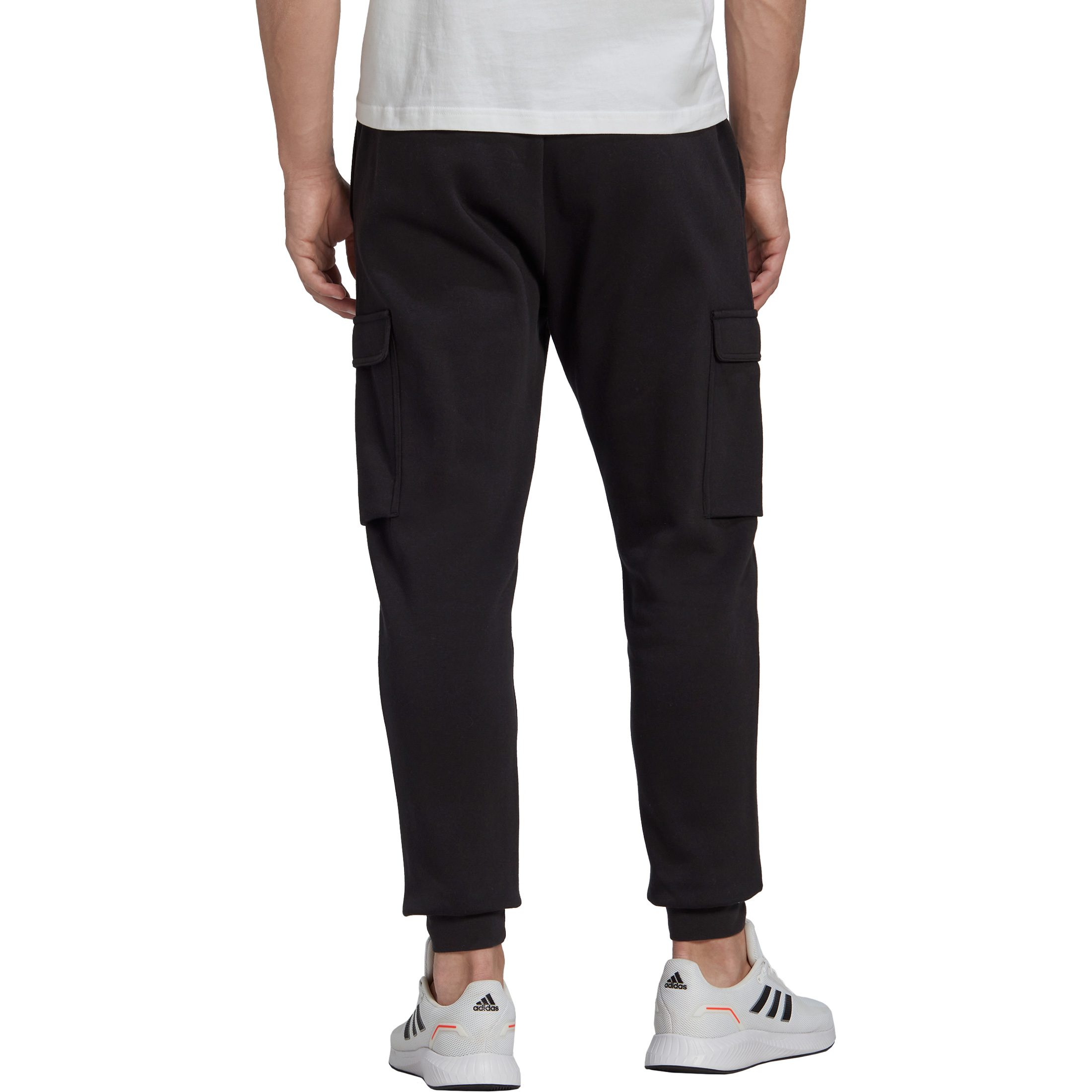 adidas Essentials Fleece Regular Tapered Cargohose Herren schwarz