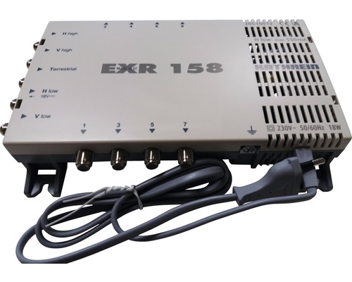 Kathrein multiswitch 5 tot 8 F-connectoren geïntegreerde voeding EXR 158 20510012
