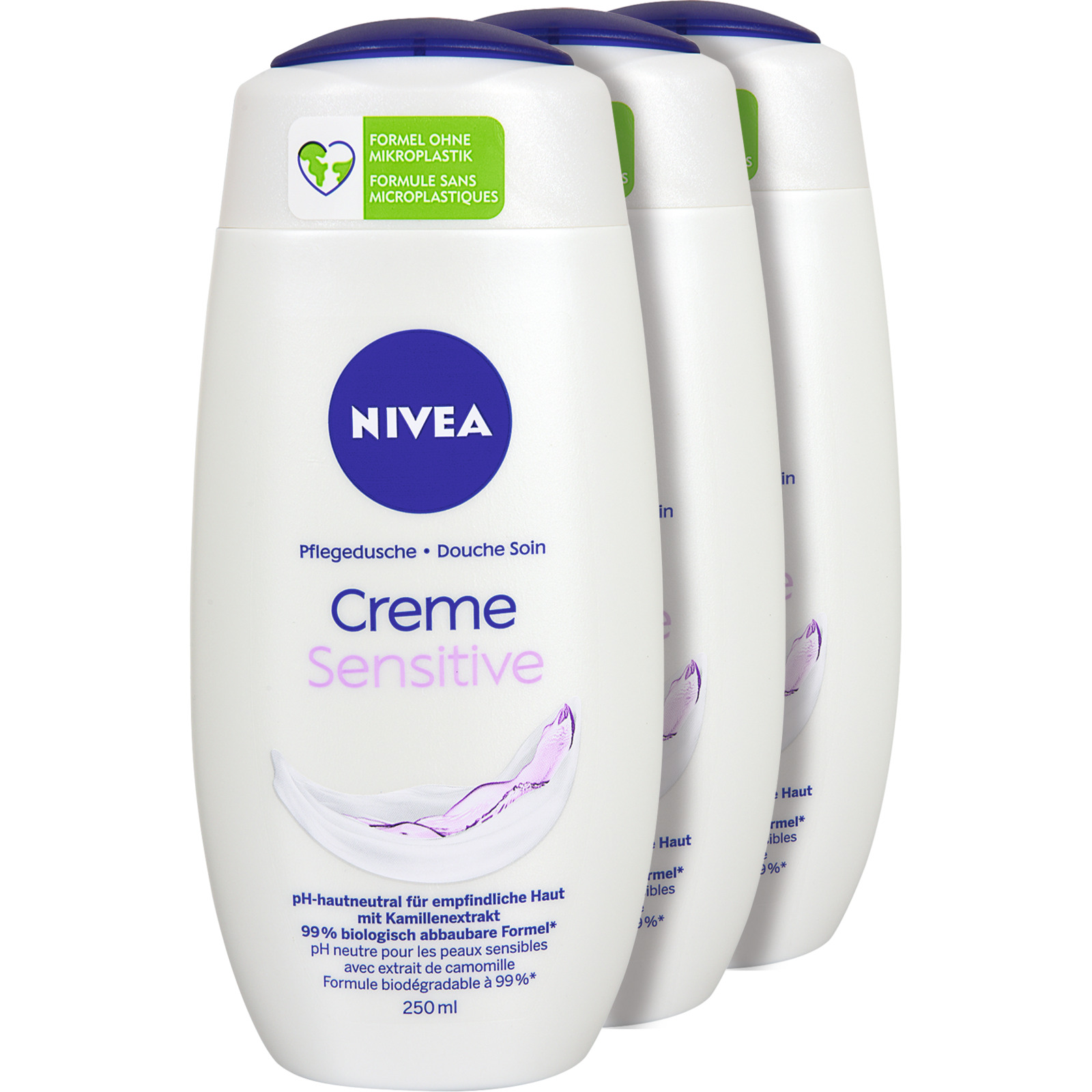 Nivea Pflegedusche Creme Sensitive 3 x 250 ml
