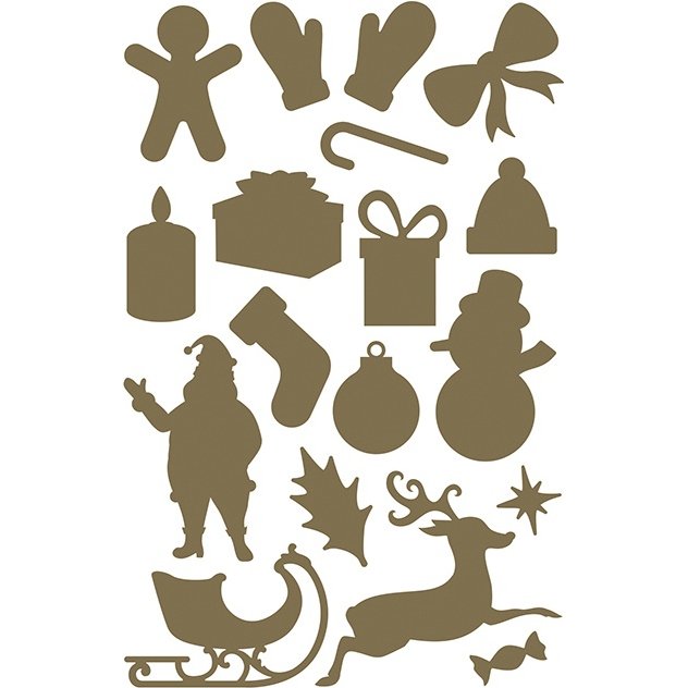 Gommette maildor motifs noel assortis coloris or et argent 550 unites