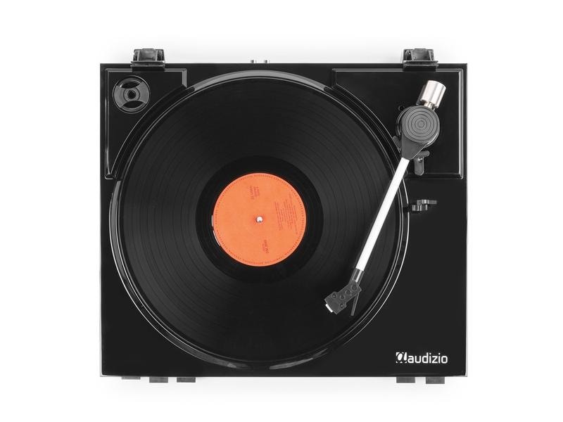 Audizio Plattenspieler RP310 Schwarz Automatischer Plattenspieler mit USB und Umwandlungsmöglichkeit für Schallplatten