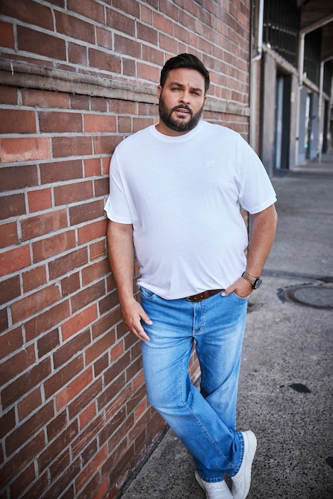 Men+ T-Shirt, Basic, Halbarm, Rundhals, bis 8 XL