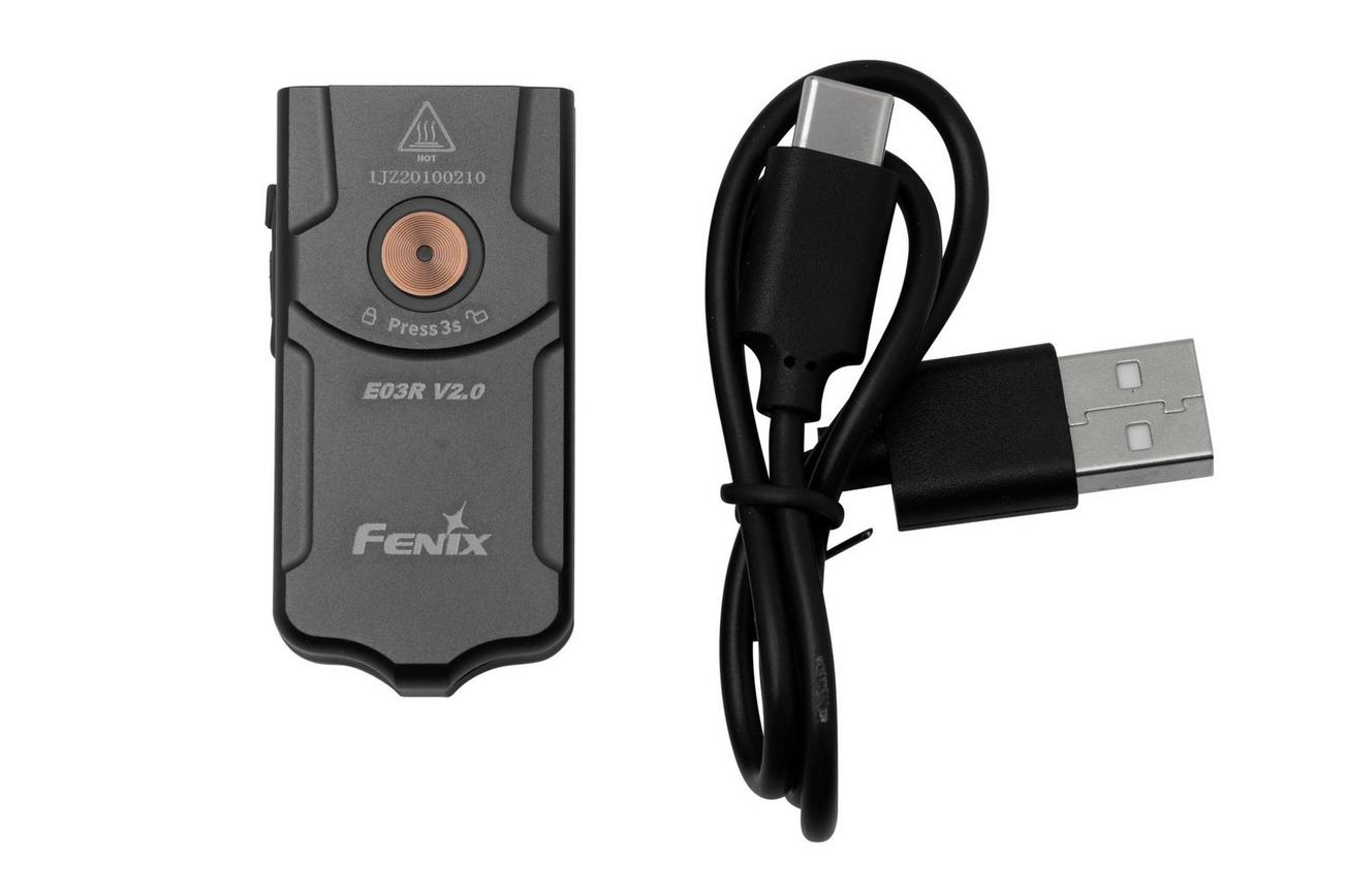 Fenix E03R V2.0 Grey sleutelhangerlamp