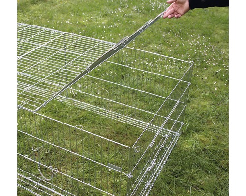KERBL buitenverblijf met vluchtstrook en zonwering 230x115x70 cm