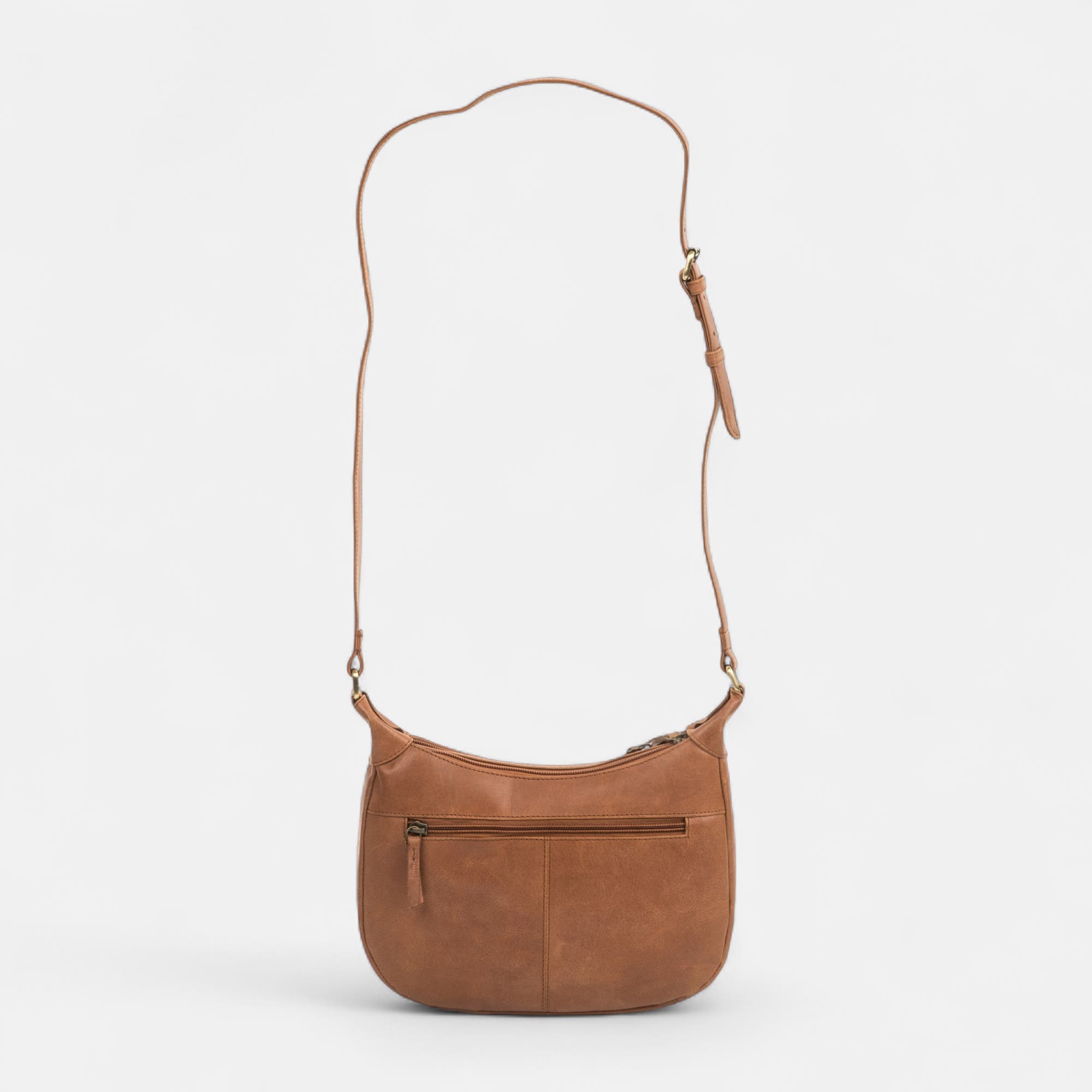 Sac bandoulière en cuir cognac