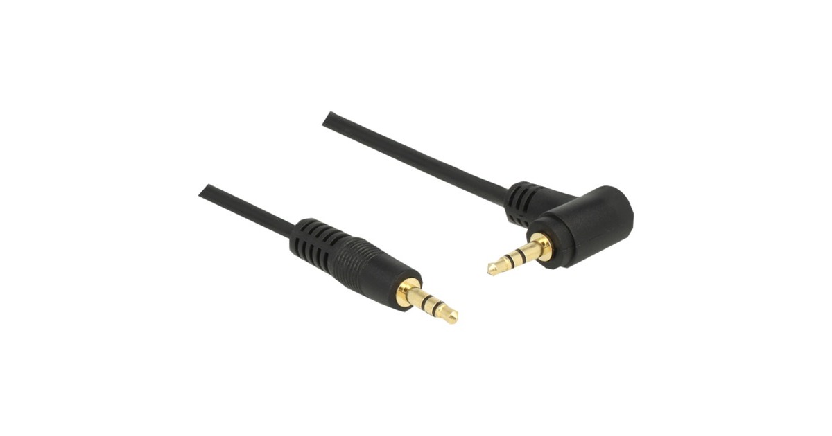 DeLOCK3,5 mm male > 3.5 mm male kabel  (Zwart, 5 meter)