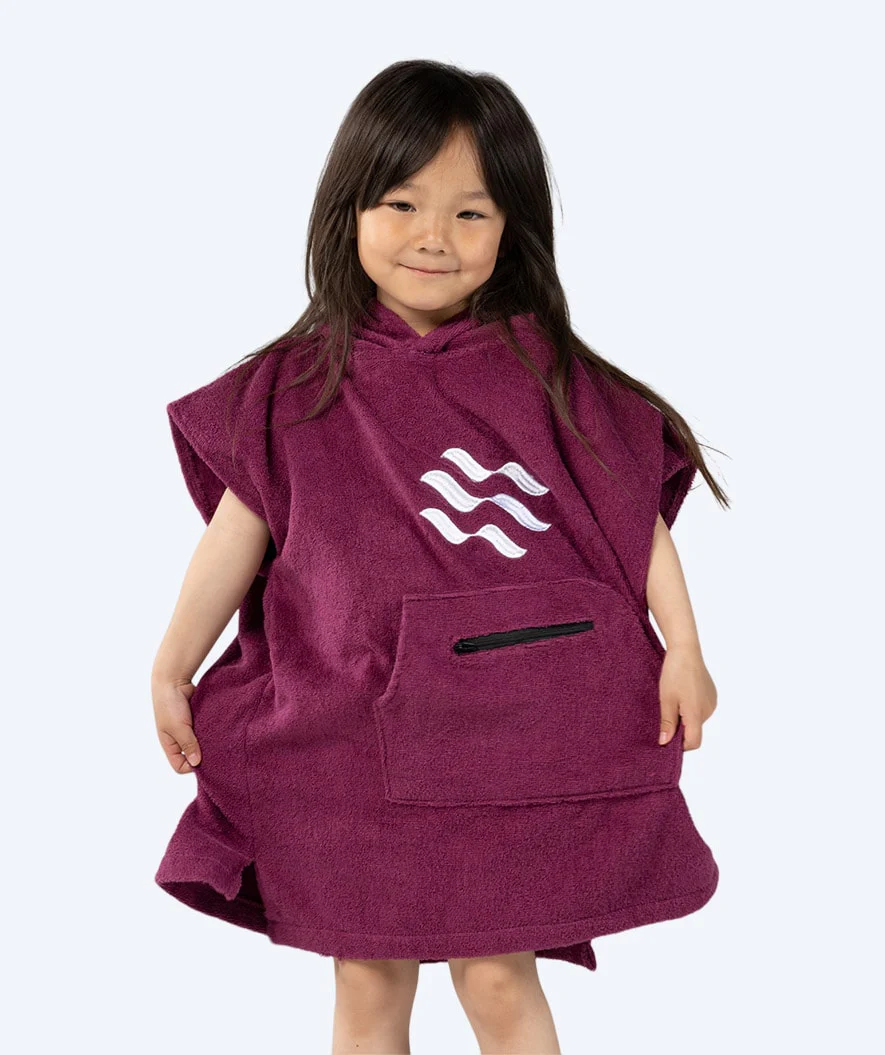 Watery badeponcho til børn - Bomuld - Lilla