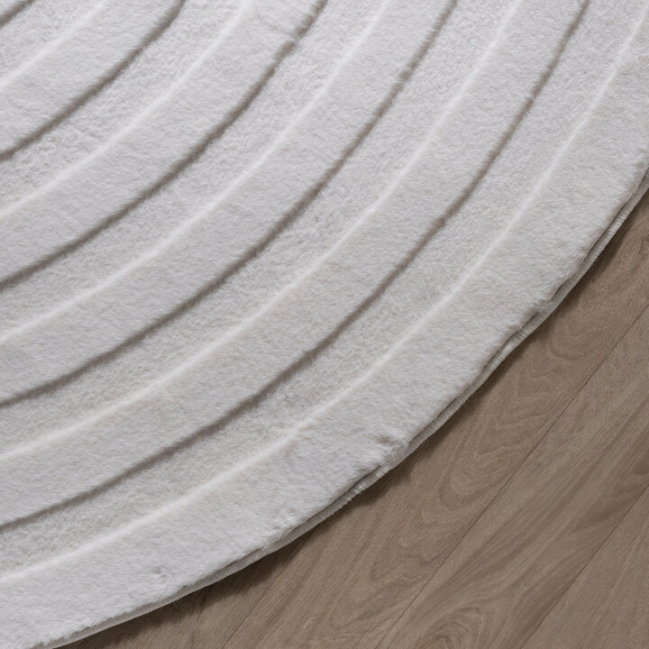 Organisch Vloerkleed - Flowy Arch Creme | Wasbaar