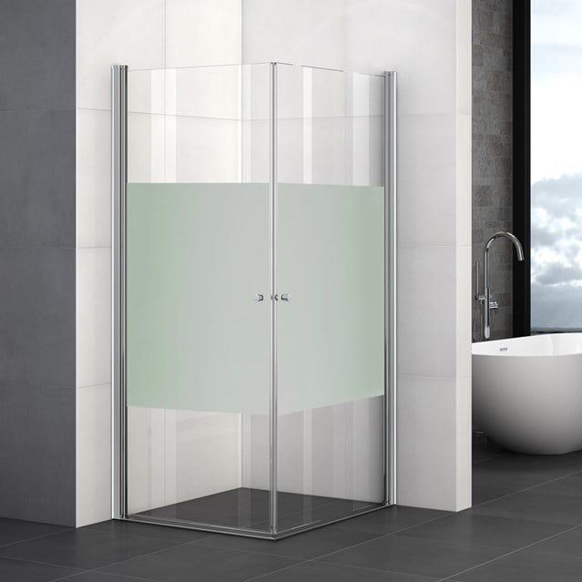 Zircon - Comfort - Douchecabine - Chroom - 90x90 cm - Draaideur - Vierkant