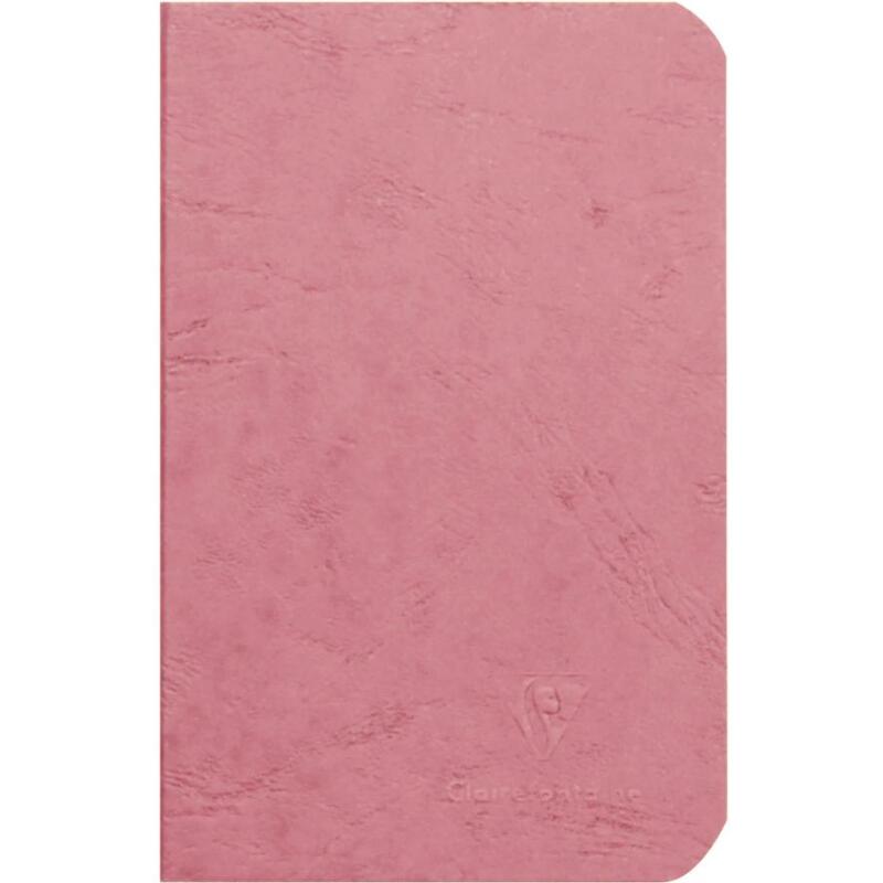Cahier piqué Age Bag 9x14 cm 96 pages uni - Rose antique