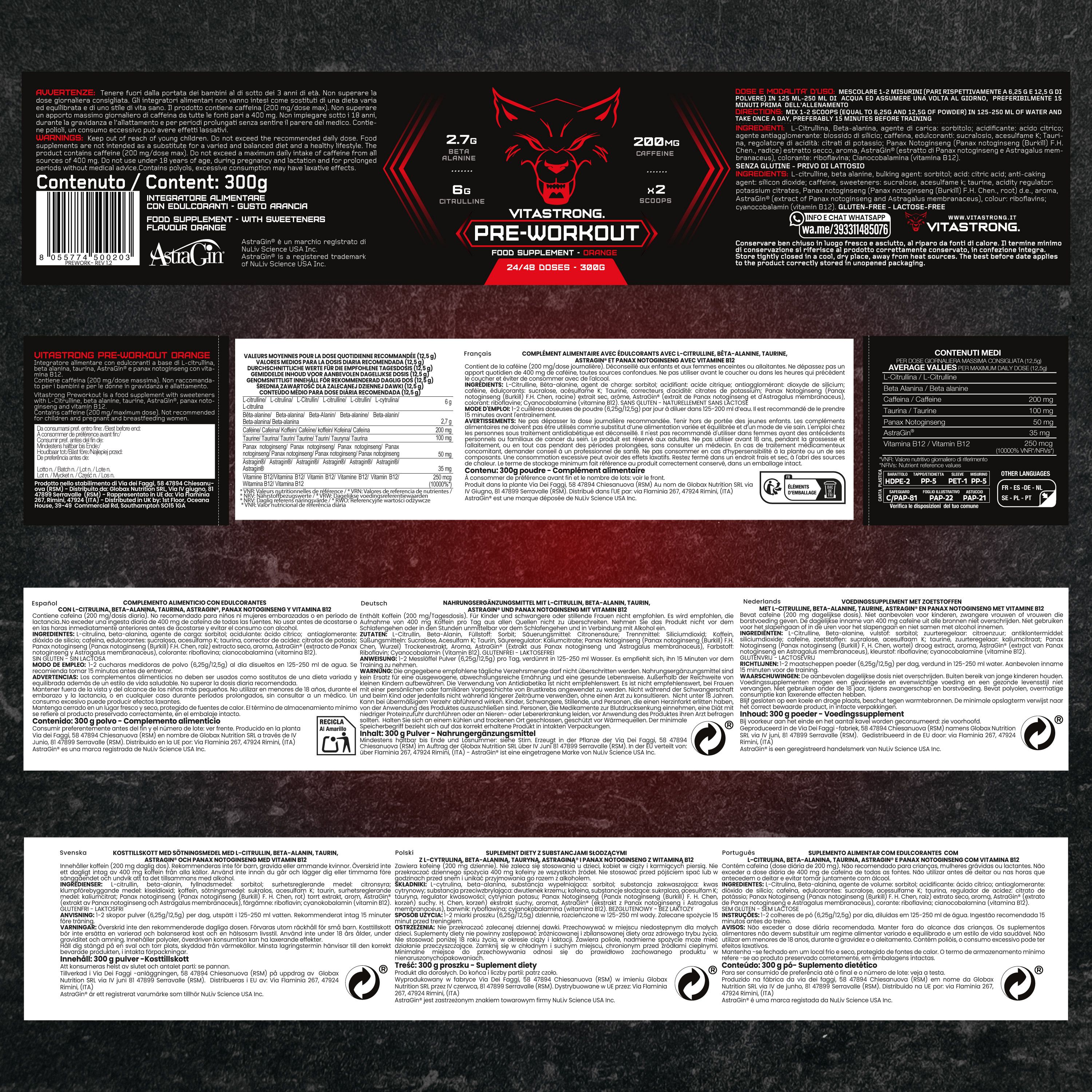 Vitastrong Preworkout - Orange