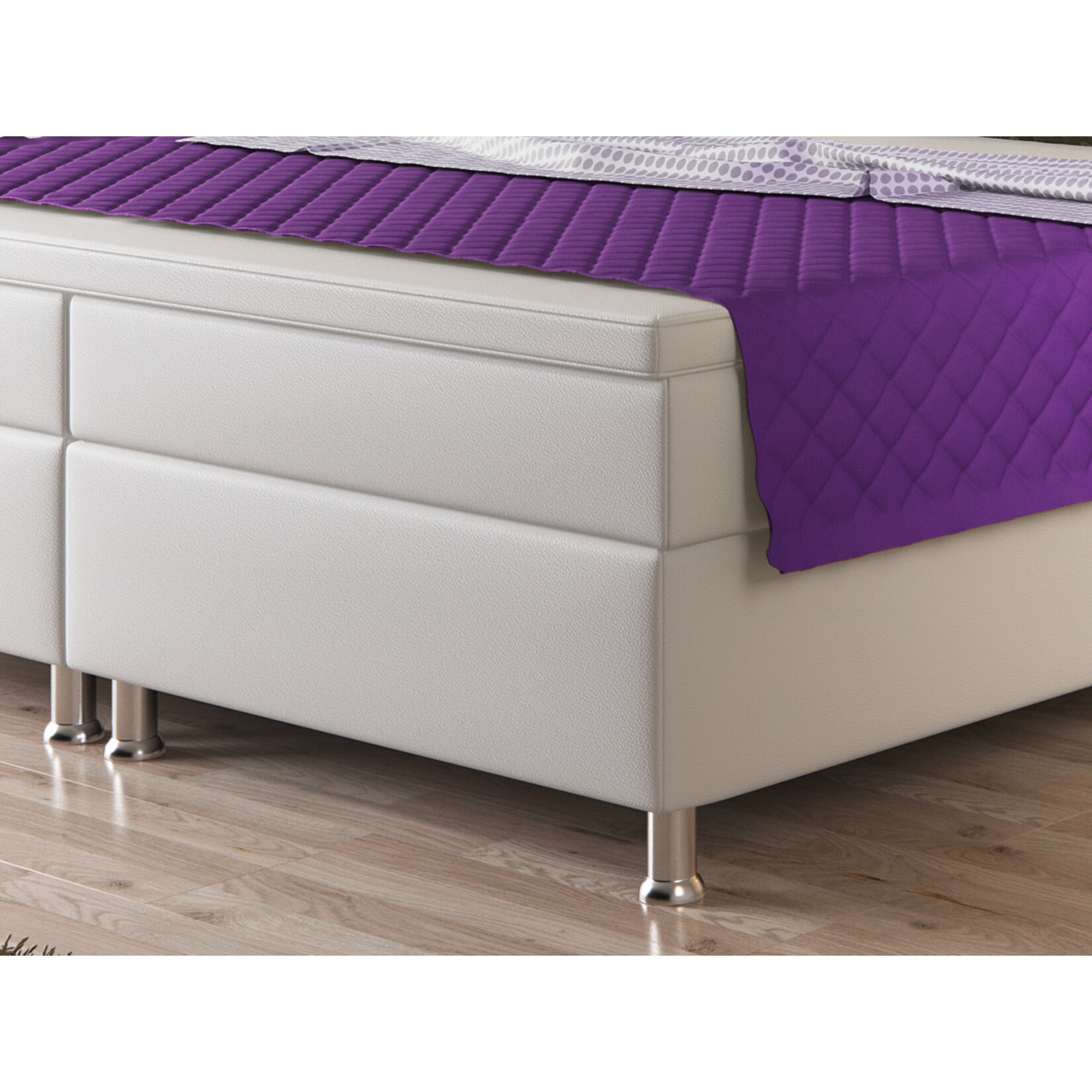Inter Handels Boxspringbett Monaco 180x200 cm weiß