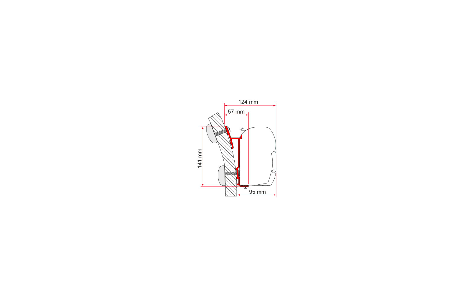 Fiamma Hymer S/E Klasse Markisenadapter für Fiamma F45 400 cm