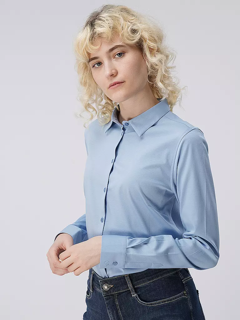 MOS MOSH Jerseybluse MMTINA blau