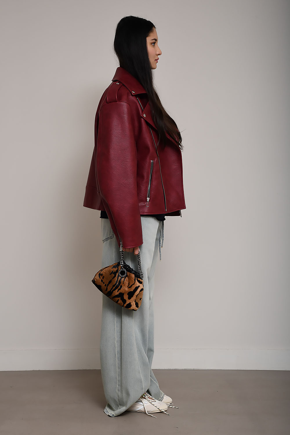 Madonna eco-leather biker jacket