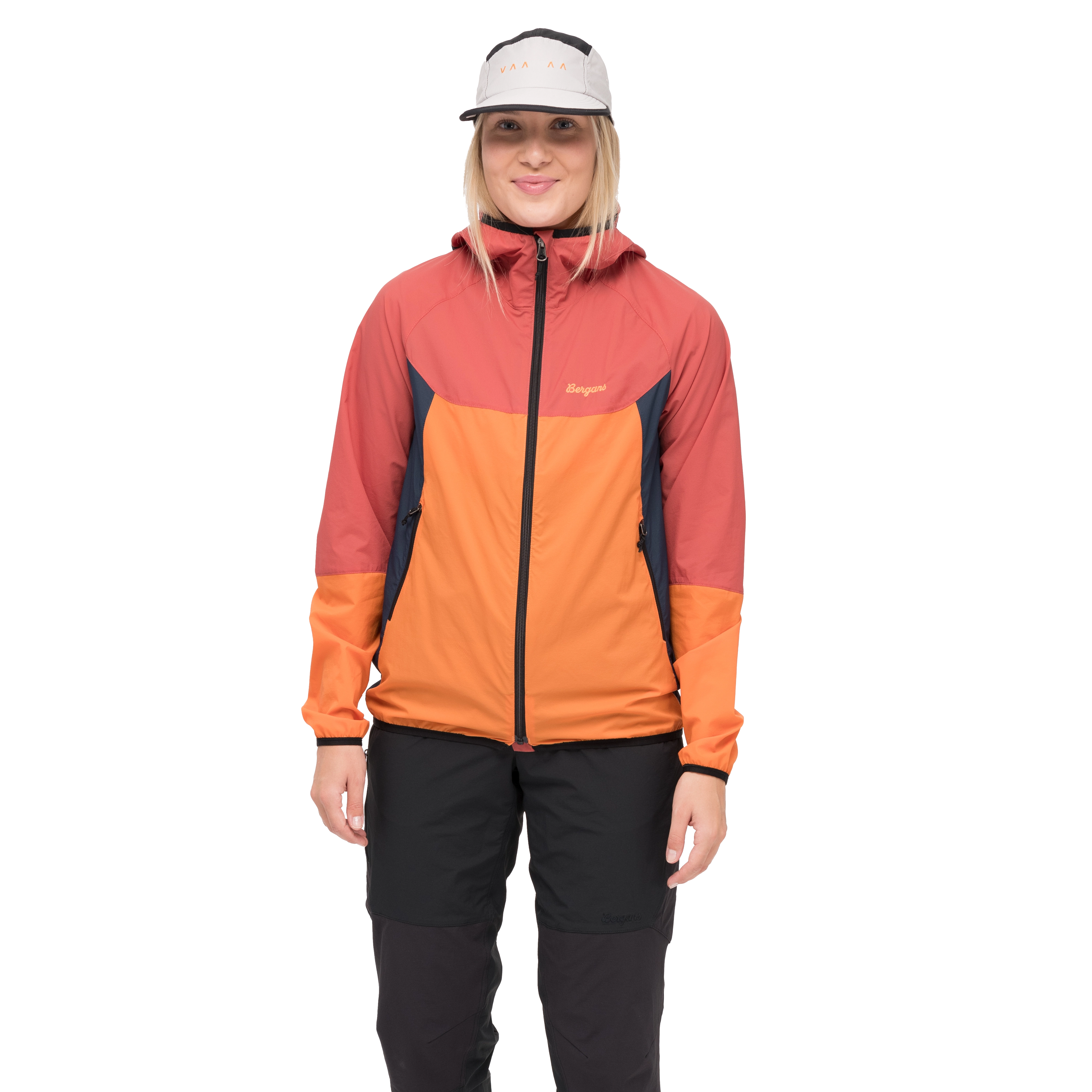 Vaagaa Windbreaker Jacket Women Faded Orange / Rusty Dust