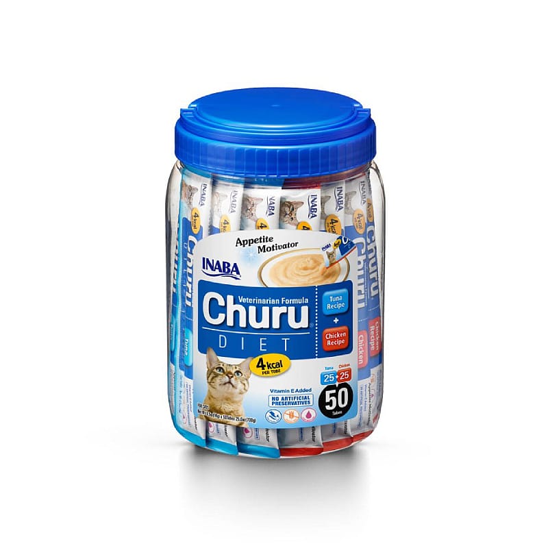 Churu Diet Vet. Formula Appetite Motivator Kip & Tonijn Kat 50 stuks | 13110.1