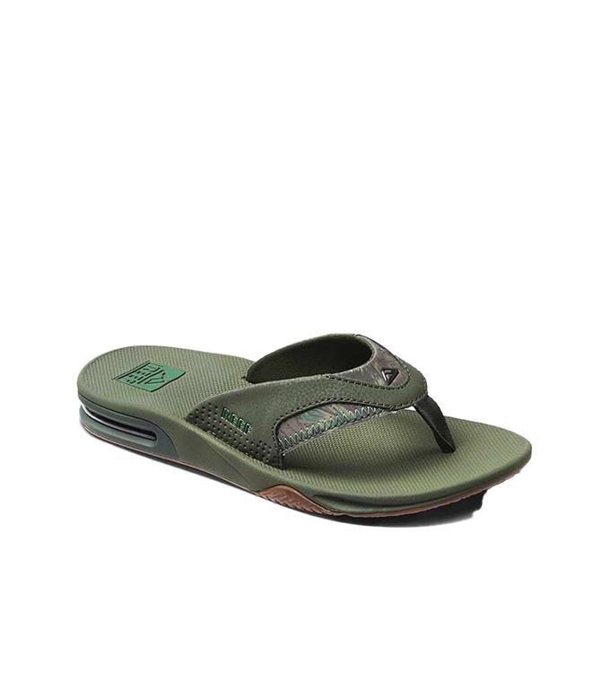 Reef Men Fanning Olive Palm Teenslippers