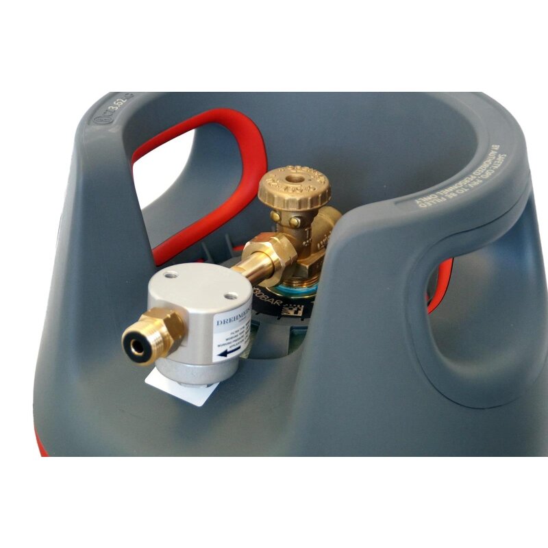 DREHMEISTER Gasflaschenfilter Smart W21,8 x 1/14 LH (lange Version)